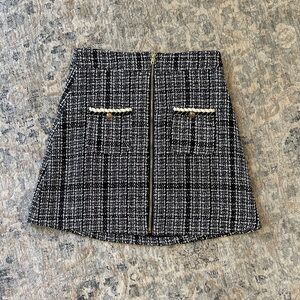 Sugarlips Monochrome Tweed Mini Skirt